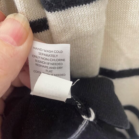 J.Jill Wool Blend Sweater Tunic Top Womens M Striped Knit Casual Cozy - Picture 8 of 14